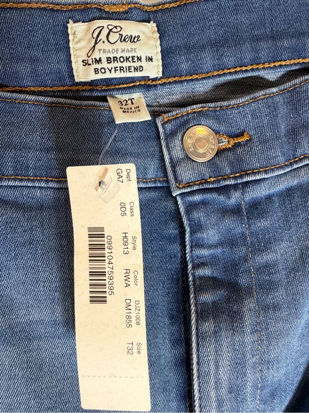 NWT J.Crew Slim Boyfriend Blue Daisy Embroidered Women's Jeans - Picture 2 of 9